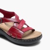 image:imageDREAM PAIRS Womens Comfortable Arch Support Wedge Sandals Open Toe Summer Walking ShoeRed
