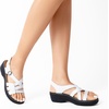image:imageDREAM PAIRS Womens Comfortable Arch Support Wedge Sandals Open Toe Summer Walking ShoeWhite