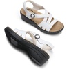 image:imageDREAM PAIRS Womens Comfortable Arch Support Wedge Sandals Open Toe Summer Walking ShoeWhite