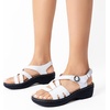 image:imageDREAM PAIRS Womens Comfortable Arch Support Wedge Sandals Open Toe Summer Walking ShoeWhite