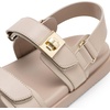 image:imageDREAM PAIRS Womens Comfortable Open Toe Flat Sandals Fashion One Band Summer Dessy SandalsBeigepu