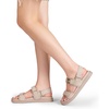 image:imageDREAM PAIRS Womens Comfortable Open Toe Flat Sandals Fashion One Band Summer Dessy SandalsBeigepu