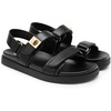 image:imageDREAM PAIRS Womens Comfortable Open Toe Flat Sandals Fashion One Band Summer Dessy SandalsBlack