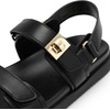 image:imageDREAM PAIRS Womens Comfortable Open Toe Flat Sandals Fashion One Band Summer Dessy SandalsBlack