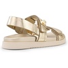 image:imageDREAM PAIRS Womens Comfortable Open Toe Flat Sandals Fashion One Band Summer Dessy SandalsGoldmetallic