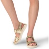 image:imageDREAM PAIRS Womens Comfortable Open Toe Flat Sandals Fashion One Band Summer Dessy SandalsGoldmetallic