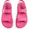 image:imageDREAM PAIRS Womens Comfortable Open Toe Flat Sandals Fashion One Band Summer Dessy SandalsHot Pink