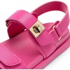 image:imageDREAM PAIRS Womens Comfortable Open Toe Flat Sandals Fashion One Band Summer Dessy SandalsHot Pink