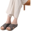 image:imageDREAM PAIRS Womens Cork Slide Sandals Slip On Open Toe Cute Platform Cross Flat Sandals For SummerBrownPu