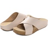 image:imageDREAM PAIRS Womens Cork Slide Sandals Slip On Open Toe Cute Platform Cross Flat Sandals For SummerPinkPu