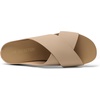image:imageDREAM PAIRS Womens Cork Slide Sandals Slip On Open Toe Cute Platform Cross Flat Sandals For SummerTaupenubuck