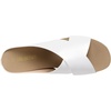 image:imageDREAM PAIRS Womens Cork Slide Sandals Slip On Open Toe Cute Platform Cross Flat Sandals For SummerWhitePu