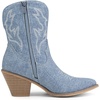 image:imageDREAM PAIRS Womens Cowboy Ankle Boots Western Booties Low Heel Pointed Toe Cowgirl BootsDenim Blue