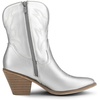 image:imageDREAM PAIRS Womens Cowboy Ankle Boots Western Booties Low Heel Pointed Toe Cowgirl BootsSilver