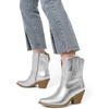 image:imageDREAM PAIRS Womens Cowboy Ankle Boots Western Booties Low Heel Pointed Toe Cowgirl BootsSilver