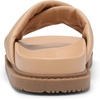 image:imageDREAM PAIRS Womens Crisscross Open Toe Slide Sandals Flat Comfort Slip on SandalsNude