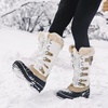 image:imageDREAM PAIRS Womens DP Warm Faux Fur Lined Mid Calf Winter Snow BootsBeigeWhite