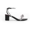 image:imageDREAM PAIRS Womens Double Bowknots Crystal Sandals Low Chunky Heels Clear Slingback Dress Shoes for Wedding Bridal PartyBlack