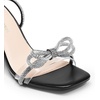 image:imageDREAM PAIRS Womens Dress Sandals for Party Wedding with Double Bowknots Heels Open Square Toe Ankle Strap Crystal Rhinestone ShoesBlackpu