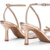 image:imageDREAM PAIRS Womens Dress Sandals for Party Wedding with Double Bowknots Heels Open Square Toe Ankle Strap Crystal Rhinestone ShoesChampagnepu