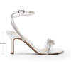 image:imageDREAM PAIRS Womens Dress Sandals for Party Wedding with Double Bowknots Heels Open Square Toe Ankle Strap Crystal Rhinestone ShoesWhitepu