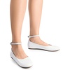 image:imageDREAM PAIRS Womens Dressy Ballet Flats Shoes Round Toe Comfortable Ankle Strap Patent Ballerina Flats ShoesWhite