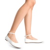 image:imageDREAM PAIRS Womens Dressy Ballet Flats Shoes Round Toe Comfortable Ankle Strap Patent Ballerina Flats ShoesWhite
