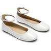 image:imageDREAM PAIRS Womens Dressy Ballet Flats Shoes Round Toe Comfortable Ankle Strap Patent Ballerina Flats ShoesWhite