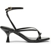 image:imageDREAM PAIRS Womens Dressy Kitten Heel Sandals Sylvestra Strappy Open Square Toe Heels with Ankle Strap for Wedding Guest Parties and Special OccasionsBlackpu