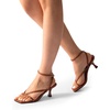 image:imageDREAM PAIRS Womens Dressy Kitten Heel Sandals Sylvestra Strappy Open Square Toe Heels with Ankle Strap for Wedding Guest Parties and Special OccasionsBrownpu