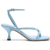 image:imageDREAM PAIRS Womens Dressy Kitten Heel Sandals Sylvestra Strappy Open Square Toe Heels with Ankle Strap for Wedding Guest Parties and Special OccasionsLight Blue
