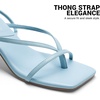 image:imageDREAM PAIRS Womens Dressy Kitten Heel Sandals Sylvestra Strappy Open Square Toe Heels with Ankle Strap for Wedding Guest Parties and Special OccasionsLight Blue
