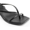 image:imageDREAM PAIRS Womens Dressy Kitten Heel Sandals Sylvestra Strappy Open Square Toe Heels with Ankle Strap for Wedding Guest Parties and Special OccasionsBlackpu