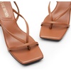 image:imageDREAM PAIRS Womens Dressy Kitten Heel Sandals Sylvestra Strappy Open Square Toe Heels with Ankle Strap for Wedding Guest Parties and Special OccasionsBrownpu