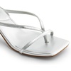 image:imageDREAM PAIRS Womens Dressy Kitten Heel Sandals Sylvestra Strappy Open Square Toe Heels with Ankle Strap for Wedding Guest Parties and Special OccasionsSilverpu