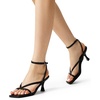 image:imageDREAM PAIRS Womens Dressy Kitten Heel Sandals Sylvestra Strappy Open Square Toe Heels with Ankle Strap for Wedding Guest Parties and Special OccasionsBlackpu