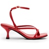image:imageDREAM PAIRS Womens Dressy Kitten Heel Sandals Sylvestra Strappy Open Square Toe Heels with Ankle Strap for Wedding Guest Parties and Special OccasionsRedpu