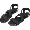 image:imageDREAM PAIRS Womens Elastic Ankle Strap Flat Sandals Summer Dressy Shoes Cute Strappy Gladiator SandalsAll Blackelastic