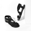 image:imageDREAM PAIRS Womens Elastic Ankle Strap Flat Sandals Summer Dressy Shoes Cute Strappy Gladiator SandalsAll Blackelastic