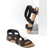 image:imageDREAM PAIRS Womens Elastic Ankle Strap Flat Sandals Summer Dressy Shoes Cute Strappy Gladiator SandalsBlack