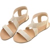 image:imageDREAM PAIRS Womens Elastic Ankle Strap Flat Sandals Summer Dressy Shoes Cute Strappy Gladiator SandalsGoldPu