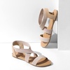 image:imageDREAM PAIRS Womens Elastic Ankle Strap Flat Sandals Summer Dressy Shoes Cute Strappy Gladiator SandalsNude