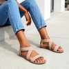 image:imageDREAM PAIRS Womens Elastic Ankle Strap Flat Sandals Summer Dressy Shoes Cute Strappy Gladiator SandalsNude