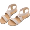 image:imageDREAM PAIRS Womens Elastic Ankle Strap Flat Sandals Summer Dressy Shoes Cute Strappy Gladiator SandalsNude