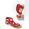 image:imageDREAM PAIRS Womens Elastic Ankle Strap Flat Sandals Summer Dressy Shoes Cute Strappy Gladiator SandalsRed