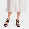 image:imageDREAM PAIRS Womens Elastic Ankle Strap Wedge SandalsBlackNubuck