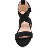 image:imageDREAM PAIRS Womens Elastic Ankle Strap Wedge SandalsBlackNubuck