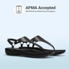 image:imageDREAM PAIRS Womens Flat Sandals Arch Support Orthopedic Comfortable Soft Cushion Summer TStrap Walking Thong SandalsAll Black