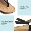 image:imageDREAM PAIRS Womens Flat Sandals Arch Support Orthopedic Comfortable Soft Cushion Summer TStrap Walking Thong SandalsBlack