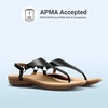 image:imageDREAM PAIRS Womens Flat Sandals Arch Support Orthopedic Comfortable Soft Cushion Summer TStrap Walking Thong SandalsBlack